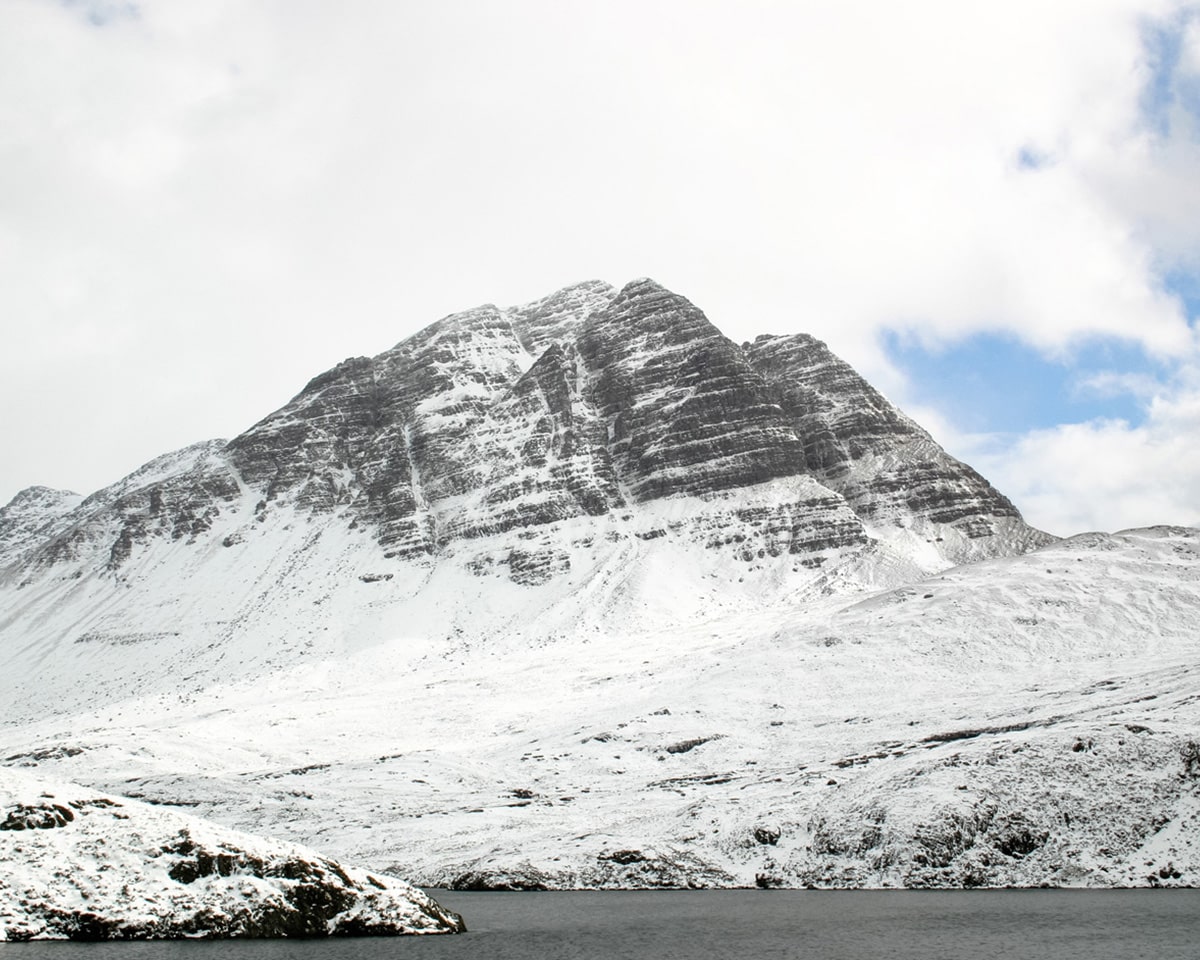 Slioch Mountain Scotland in winter