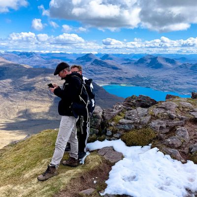 Trekking and hiking in wilderness of Scotland - Loch Garbhaig